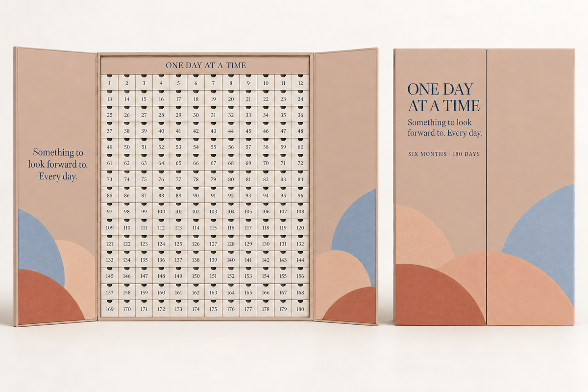 180-day warm muted clay edition — concept render